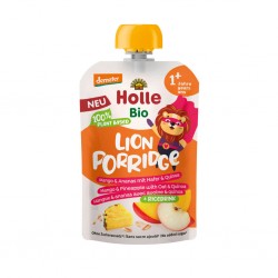 Holle Bio Organic piure cu fulgi Lion Porridge de mango, ananas, ovaz, quinoa (12 luni+) 110g