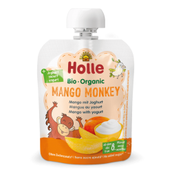 Holle Bio Organic piure cu iaurt Mango Monkey de mango (8 luni+) 85g