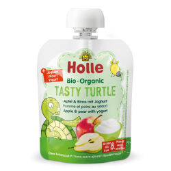 Holle Bio Organic piure cu iaurt Tasty Turtle de mere si pere (8 luni+) 85g