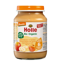 Holle piure de mere, banane si caise (6 luni+) Bio Organic 190g new