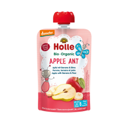 Holle Bio Organic piure Apple Ant de mere, banane si pere (6 luni+) 100g