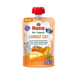 Holle Bio Organic piure Carrot Cat de morcovi, mango, banane, pere (6 luni+) 100g