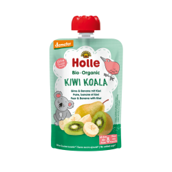 Holle Bio Organic piure Kiwi Koala de pere, banane si kiwi (8 luni+) 100g