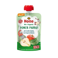 Holle Bio Organic piure Power Parrot de pere, mere, spanac (6 luni+) 100g