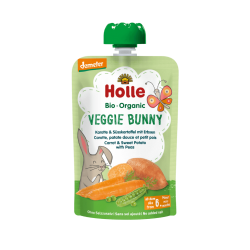 Holle Bio Organic piure Veggie Bunny de morcovi, cartofi, mazare (6 luni+) 100g