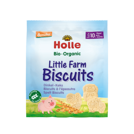 Holle Bio Organic biscuiti Little Farm din griu spelt (10 luni+) 100g
