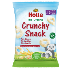 Holle Bio Organic gustare-inele de orez si linte (8 luni+) 25g