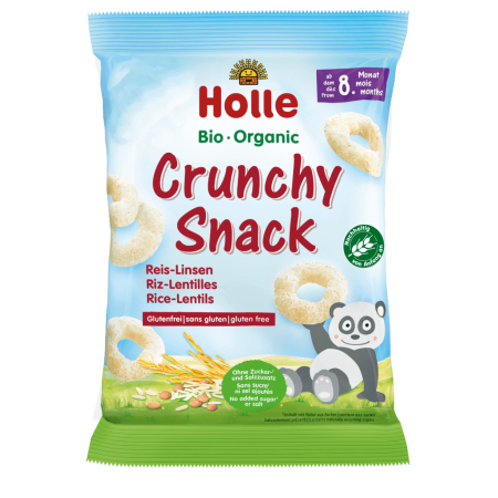 Holle Bio Organic gustare-inele de orez si linte (8 luni+) 25g
