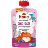 Holle Bio Organic piure Dino Dance de mere, afine si prune (6 luni+) 100g 