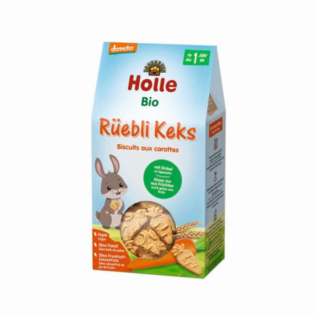 Holle Bio Organic biscuiti din griu spelt cu morcovi (12 luni+) 125g