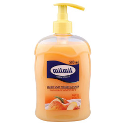 MilMil Sapun lichid Iaurt Piersic cu dozator 500ml