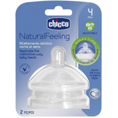 CHICCO tetina silicon NaturalFeeling flux ajustabil 4+luni 081035200