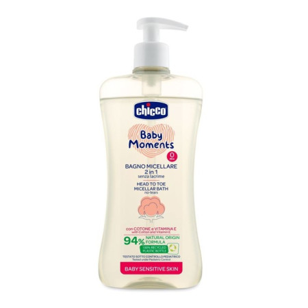 CHICCO gel de dus si sampon micelar Sensitive 500ml 10241