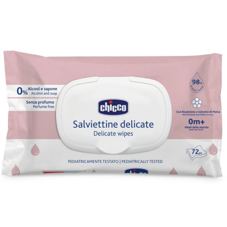 CHICCO servetele umede Delicate cu capac N72 buc 1205060