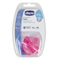 CHICCO suzeta totala din silicon Pink 0-6M 1 buc 2024  7309191