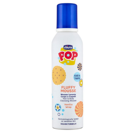 CHICCO POP mousse pentru par si corp cu gust de vanilie  200 ml 123690