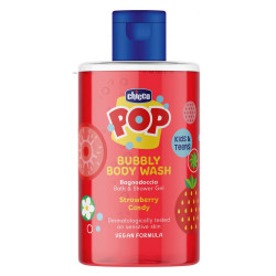 CHICCO POP Gel de dus /spuma pentru baie capsuna 300 ml 12371