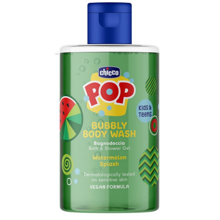CHICCO POP Gel de dus /spuma pentru baie pepene verde 300 ml 12371
