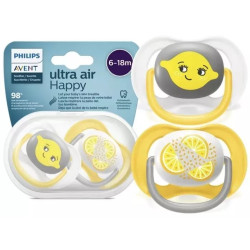 Avent Ultra Air Suzete din silicon Boy 6-18m 2 buc  SCF080/18	