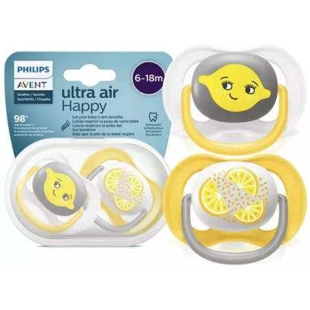 Avent Ultra Air Suzete din silicon Boy 6-18m 2 buc  SCF080/18	