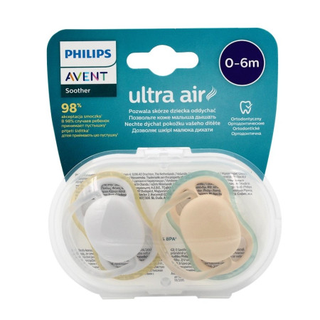 Avent Ultra Air Suzete din silicon 0-6m  2 buc  SCF085/15