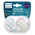 Avent Ultra Air Night Suzeta din silicon fosforescenta verde-roz 0-6m 2 buc (SCF376/19)