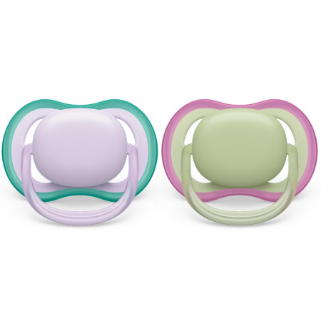 Avent Ultra Soft Suzete din silicon Girl 0-6m 2 buc SCF085/24  New
