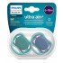 Avent Ultra Air Suzete din silicon 6-18m 2 buc verde-albastra SCF085/31 New
