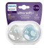 Avent Ultra Soft Suzeta din silicon Boy 6-18m 2 buc (SCF091/15)