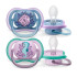 Avent Ultra Soft Suzete din silicon Girl 6-18m 2 buc  SCF085/61 New