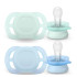 Avent Ultra Start Suzete din silicon 0-2m albastru-verde 2 buc SCF075/02