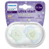 Avent Ultra Start Nighttine Suzete din silicon 0-2m 2 buc SCF075/08