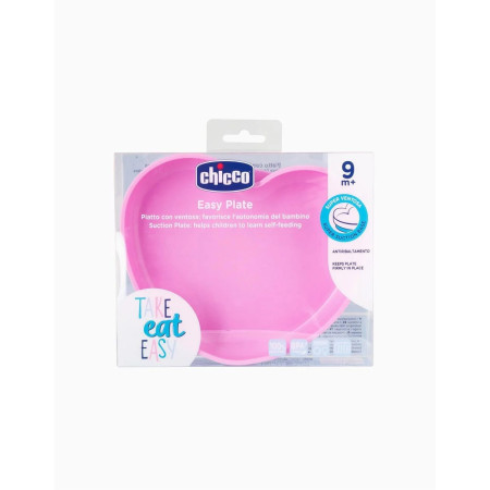 CHICCO farfurie inimioara roz 9M+ 102171