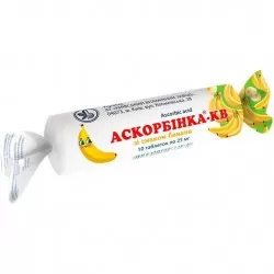 Ac.ascorbic cu zahar cu aroma de banana comp.25mg N10 