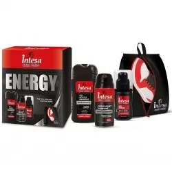 Intesa Set p/u barbati Energy Power (Gel de dus 250ml + Deodorant Spray Maxi 180ml + Crem-gel p/u fata si barba 100ml + geanta incaltaminte)