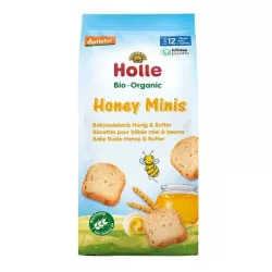 Holle Bio Organic mini-pesmeti de griu cu miere, unt (12 luni+) 100g new 