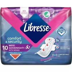 Libresse absorbante critice Comfort & Security Maxi Goodnight N10   (6 pic.)