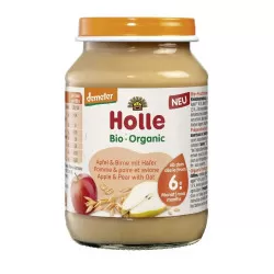 Holle piure de mere, pere cu ovaz (6 luni+) Bio Organic 190g
