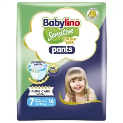 Babylino scutece-chiloti Sensitive Pants Unisex 7 (15-25kg) N16 new