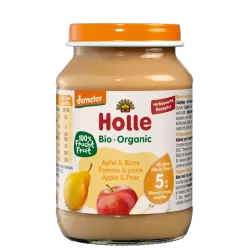 Holle piure de mere si pere (5 luni+) Bio Organic 190g new