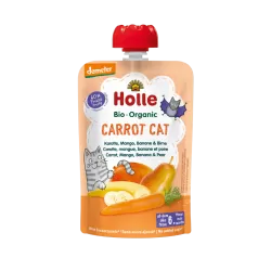 Holle Bio Organic piure Carrot Cat de morcovi, mango, banane, pere (6 luni+) 100g